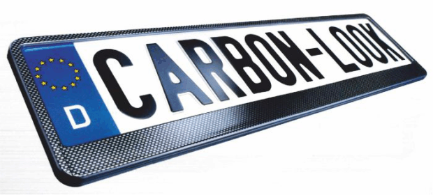 Nummernschildverstärker Carbon-Look Nummernschildverstärker Carbon-Look