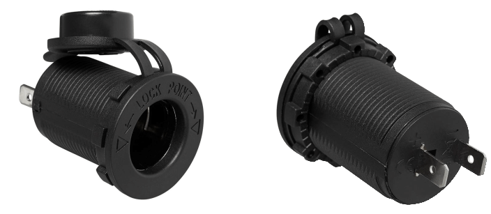 12 Volt und 24 Volt Einbausteckdose DIN 12 Volt und 24 Volt Einbausteckdose DIN
